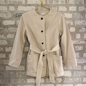 Everlane The Long Denim Barrel Jacket